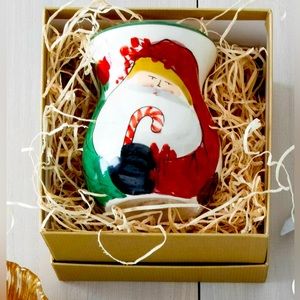 VIETRI Old St. Nick Bud Vase~NEW IN GIFT BOX